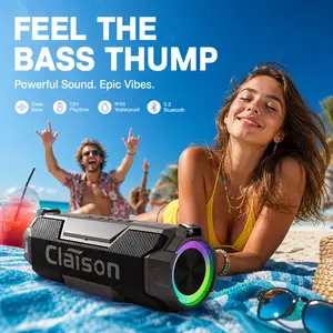Portable Bluetooth Speaker, IPX6 Waterproof, 360° Surround Sound, 3600mAh Battery, RGB Ambient Light, Bluetooth 5.3, Shockproof for Camping, Gaming & Home Party, Ideal Holiday & Birthday Gift for Men & Women, Works with iOS & Android #