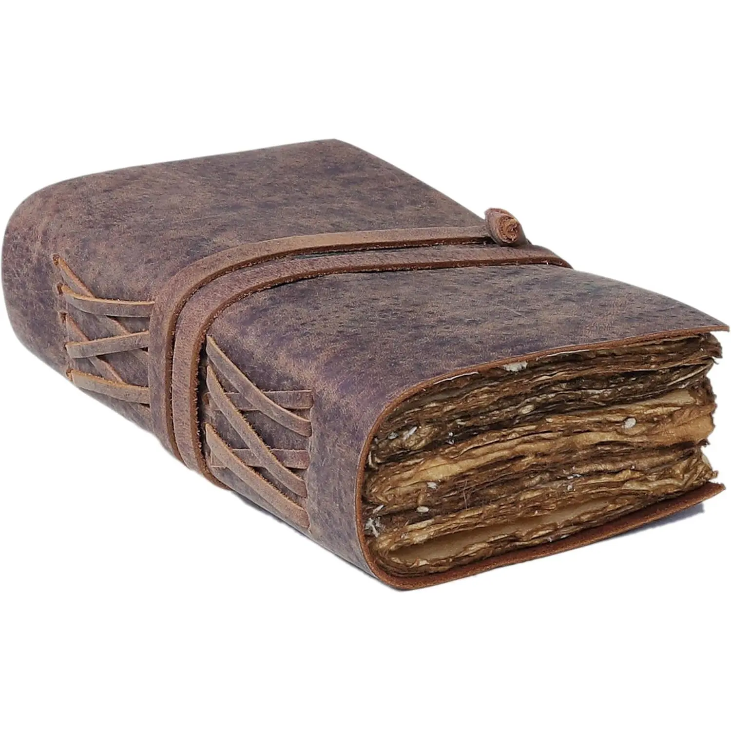 CLA Journal,   Journal, Handmade Deckle Edge Paper Journal,  Sketch Book,  Notebook,  Journal for Women,  Journal for Men (6 x 4 Inch,  Brown)
