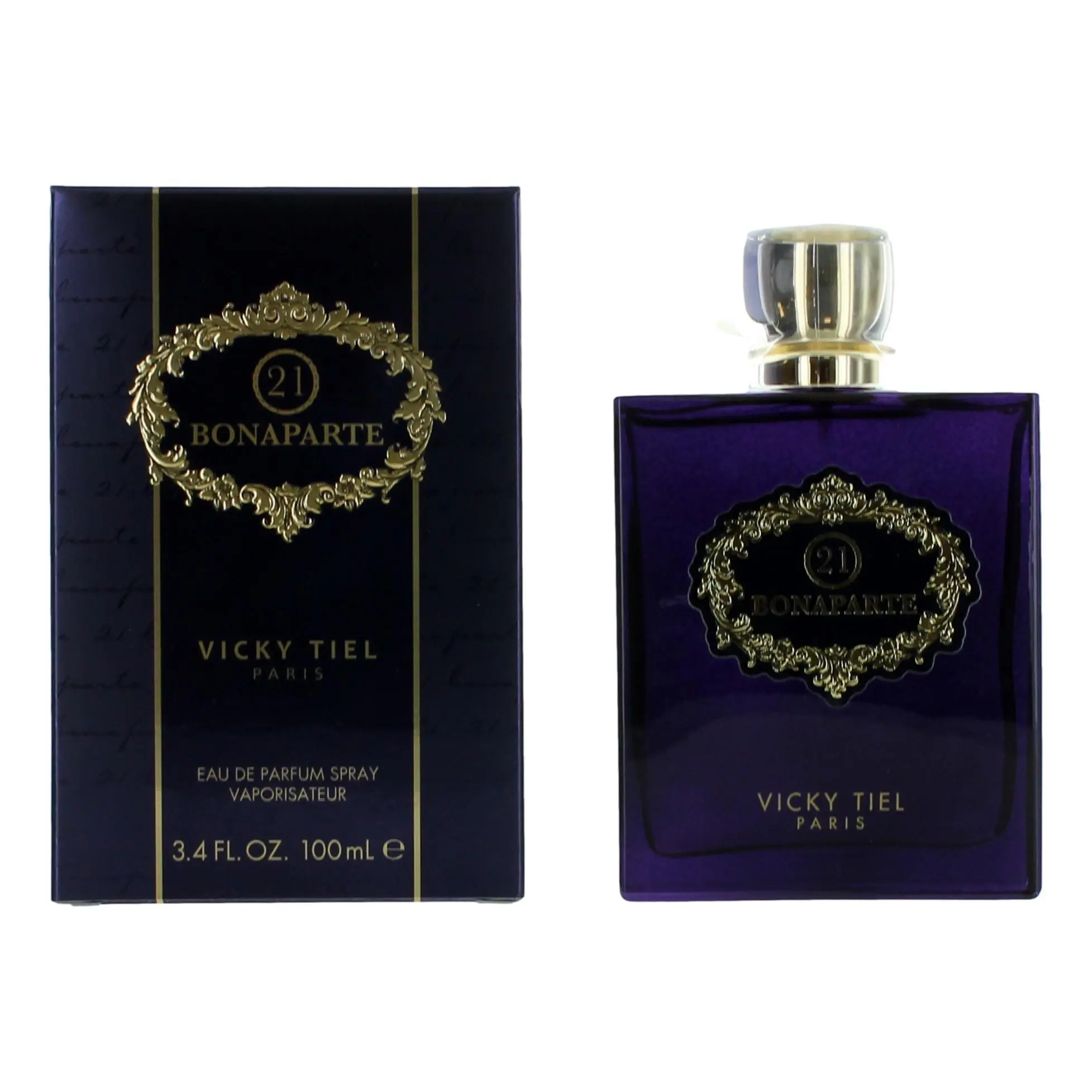 Women's 21 Bonaparte-Vicky Tiel EDP Spray, 3.4 oz (100ml Perfume 100 ml Bottle), Dreamy Floral Musk Long-Lasting Scent for Daily Use, Romantic Wear, Dating, Party