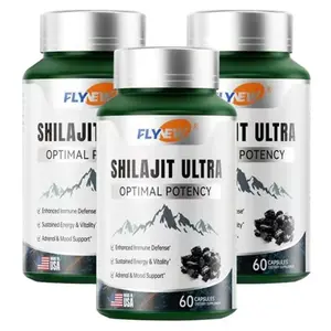 FLYNEW Optimal Potency I Shilajit Ultra Adaptogen Energy Stamina Immune Antioxidants Made in USA 60 Capsules Healthcare Vitamin Fitness Supplement