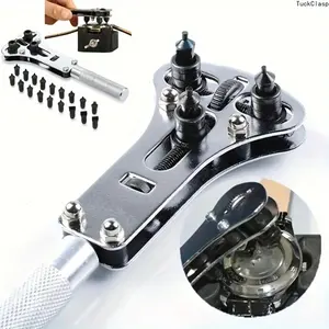 2026 Adjustable Watch Case Opener Tool Kit – Waterproof Screw Back Remover Wrench with 15 Replaceable Parts, Professional Repair Set, Great Gift for Hobbyists & Summer Projects