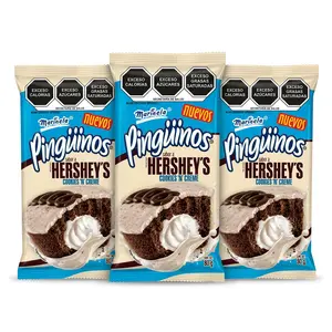Marinela Pingüinos Hershey’s Cookies ‘N’ Creme – 3 Pack | Mexican Chocolate Snack Cakes (240g)