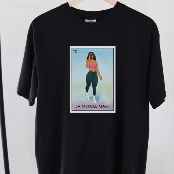 Original La Muscle Mami gym t-shirt pump cover, gym tee, latina mami, women gym t-shirt