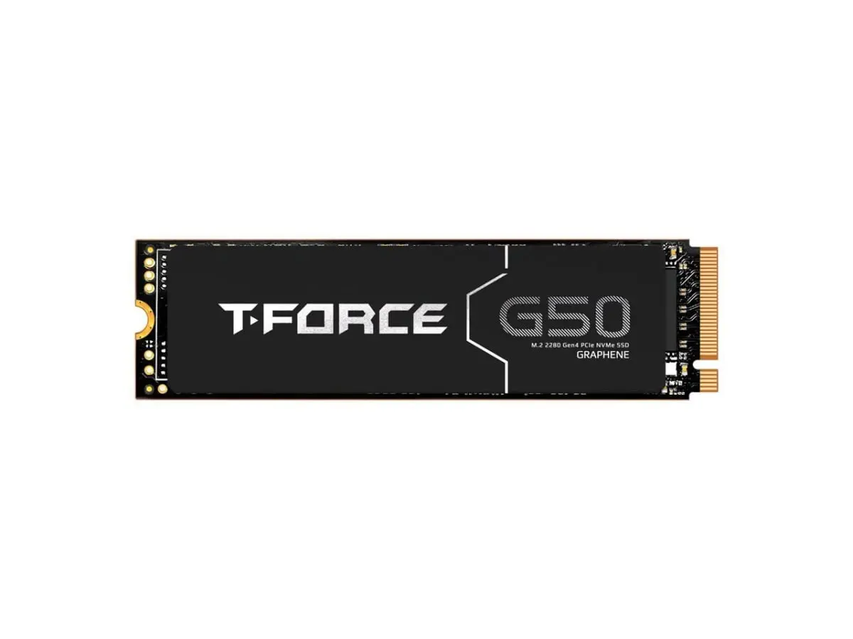 Team Group T-Force G50 512GB M.2 2280 PCIe 4.0 x4 NVMe 1.4 Speed Internal SSD (TM8FFE512G0C129) - Graphene-Enhanced, Ultra-Thin, Painless & Interference-Free Installations for Gaming Consoles, Laptops with Enhanced Data Transmission