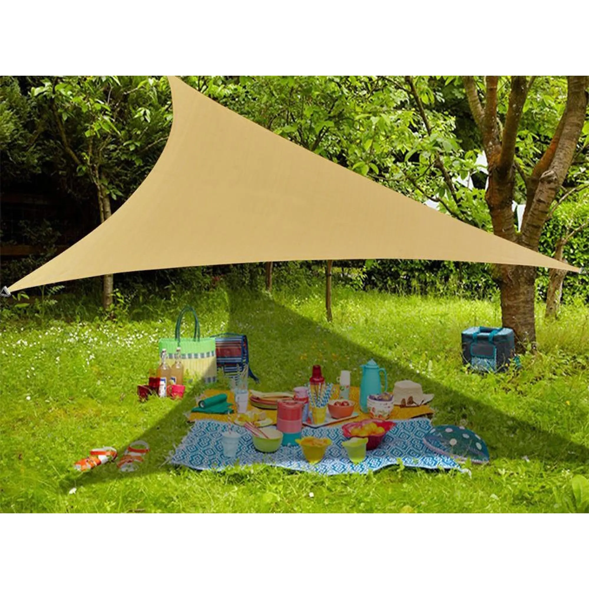 Waterproof Curved-Edge Triangle Sail – Desert Sand
