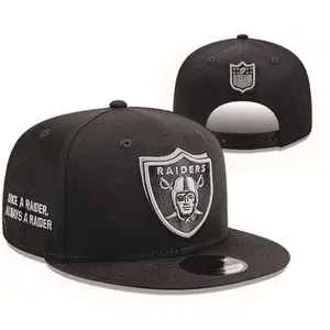 Las Vegas Raiders  Black and White 9FIFTY Snapback – Flat Brim Snapback Baseball Hat Streetwear Hip Hop Unisex Premium