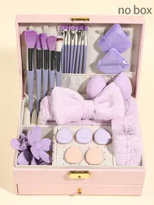 26pcs multi-functional women's bath hair band hair clip suit, sponge cloud hair band, bow coral fleece headband hair band wrist band, exquisite suitable for women's face makeup when winding hair bundle, hair band hair band pressure hair is not tight does