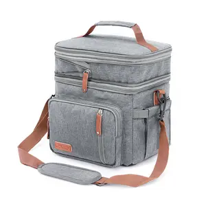 Expandable Insulated Lunch Bag, Waterproof Cooler Bag for Men with Shoulder Strap for Picnic