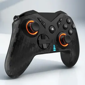 Wireless Game Controller, Ergonomic Design Gamepad with Adjustable Vibration Feedback, Multi-platform Support Gaming Controller for Switch/PC/Android/Steam