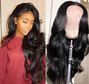 All-Day Comfort Glueless Synthetic Wig 200% Density Loose Body Wave Hair 26 Inches Natural Black PartingMax Soft Natural Hairline for Women