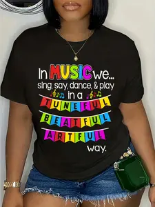 100% Cotton In Music We Sing Say Dance and Play In A Tuneful Shirt T-Shirt