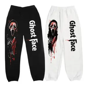 Ghost Face Sweatpants, Horror Sweatpants, Halloween Scary Movie Pants, Scream Killer Costume Vibe Ghost Face Sweatpants, Horror Sweatpants, Halloween Scary Movie Pants, Scream Killer Costume Vibe