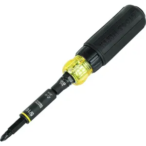 Tools 32500HDRT  Ratcheting Screwdriver, Multi-Bit Screwdriver/Nut Driver, Impact Rated 11-in-1 Tool with Phillips, Slotted, Square and Torx Tips