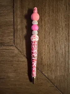 Leopard Print Beaded Pen # 2