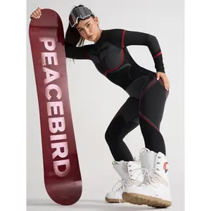 Women's Ski Suit Set 500g, Quick-Dry Outdoor Hiking Moisture-Wicking Warm Sports Compression Clothing, Yoga Innerwear, Sportswear, Active Wear