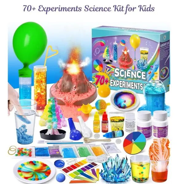 Unisex Kids' STEM Chemistry Set - 70+ Experiments, BPA-Free, Latex-Free Safe Materials, Learning Educational Toy for Ages 8+, Easter/Birthday Gift for Boys & Girls
