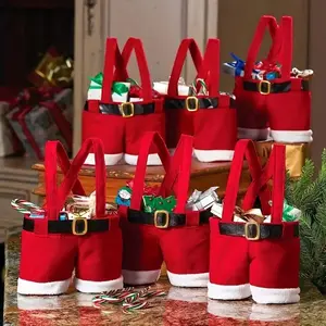 6-Piece Christmas Gift Bags Set, Small & Large Sizes, Perfect for Candy & Gifts, Ideal for Holiday Decorations, Weddings & New Year Celebrations