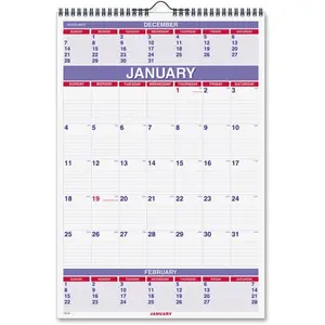 At A Glance  16 x 23 in. 3-Month Wall Calendar