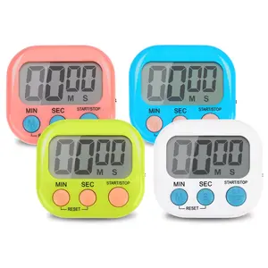 2-Pack Multi-Function Timer with Magnets for Kitchen Study Work Exercise Training Outdoor Activities Pink Blue Green White Time Management Tool Compact Size User-Friendly Interface