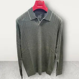 JOHNNY COLLAR SWEATER - SLATE