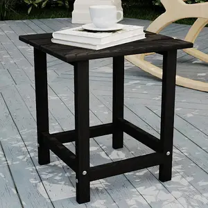 MURAGO Outdoor Side Table, Adirondack Side Tables for Outside or Indoor, Bamboo End Table for Pool, Porch, Weather Resistant Easy Maintenance-Black tiktokshopspringglowup