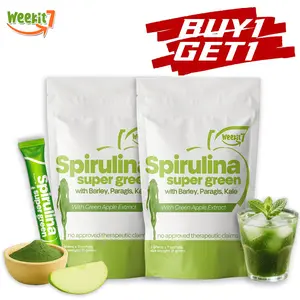 【Buy 1 Get 1】Weekit7 Delicious Fruity Spirulina juice Powder  Dietary Healthcare  Organic food supplement healthy body beauty drink Vitamin Natural Fiber Edible Fitness Apple female high version