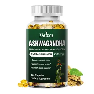 Daitea Organic Ashwagandha Health Supplement Supports emotional relaxation Supports immune health,120 Capsules