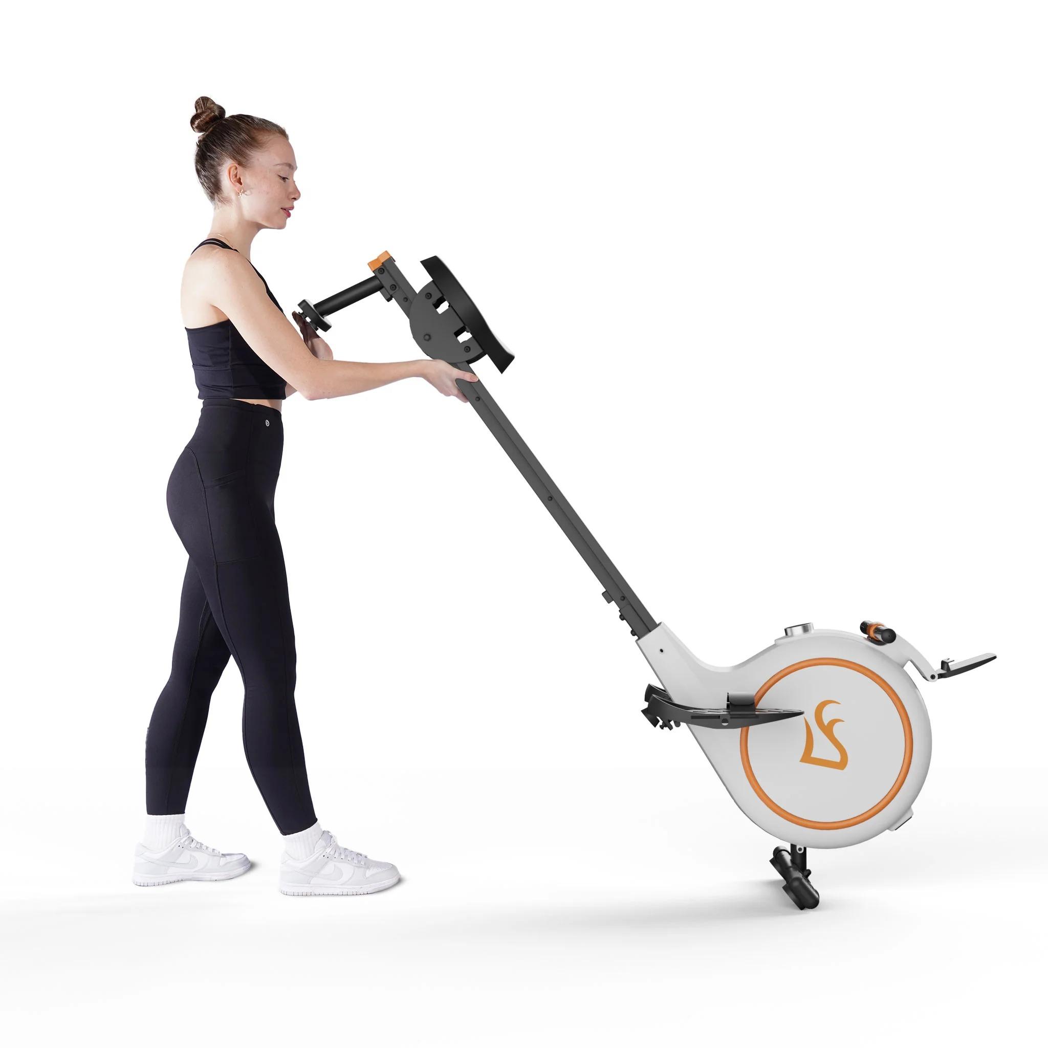 DeerRun RW600 Adjustable 32-Level Magnetic Resistance Long Slide Rail Smart Rowing Machine Home Gym Fitness Equipment with Smart APP