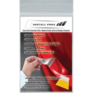 Self-Healing Clear Paint Protection Film-Medium Sized, Universal, Rear Bumper Protector