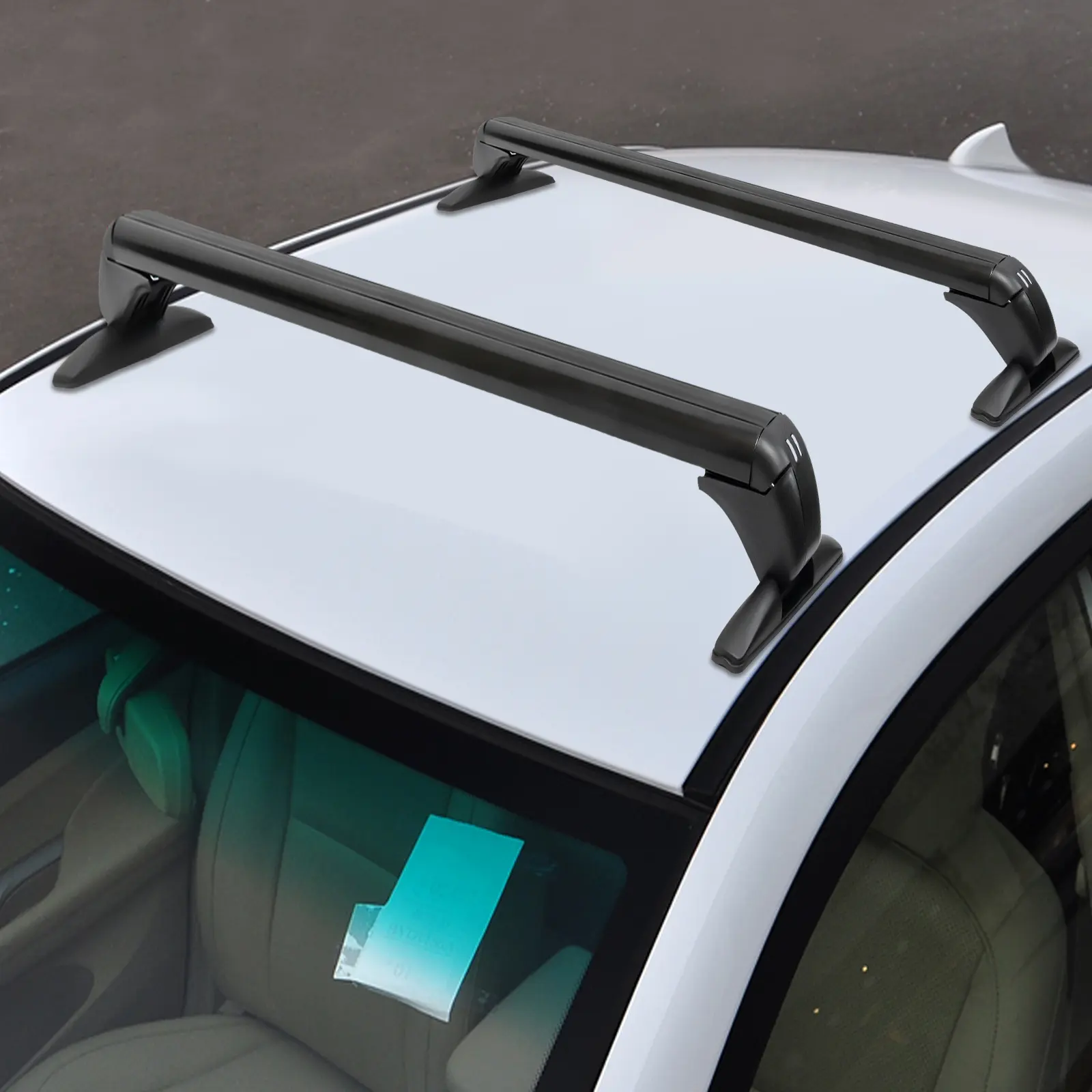 40" Aluminum Universal Roof Rack Cross Bars Set, No Side Rail Needed, 165 lbs Load Capacity, Adjustable with Locks, Suitable for 4 or 5 Door Cars
