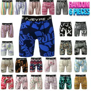 JEVPE 6Pieces Men's Random Colored Underpants for Daily Wear, Casual Men's Underwear for All Seasons, Undergarments, Soft Comfy Brief