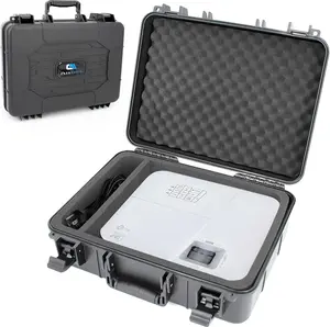 CASEMATIX Durable Projector Travel Case for ViewSonic PA503S PA503W PA503X PG703W PG703 with HDMI Cable & Remote Adjustable Foam Storage Dustproof Shock-Resistant