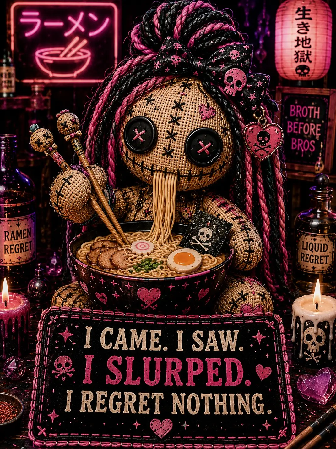 Ramen doll magnet
