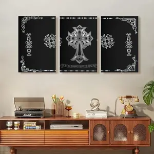 [Sale off up to 65%][Free Ship][No Frame] Creative Cross Pattern, 3Counts Set of Modern Wall Art Decor for Home Living Room, Bedroom, Office, Gift Christmas Artistic