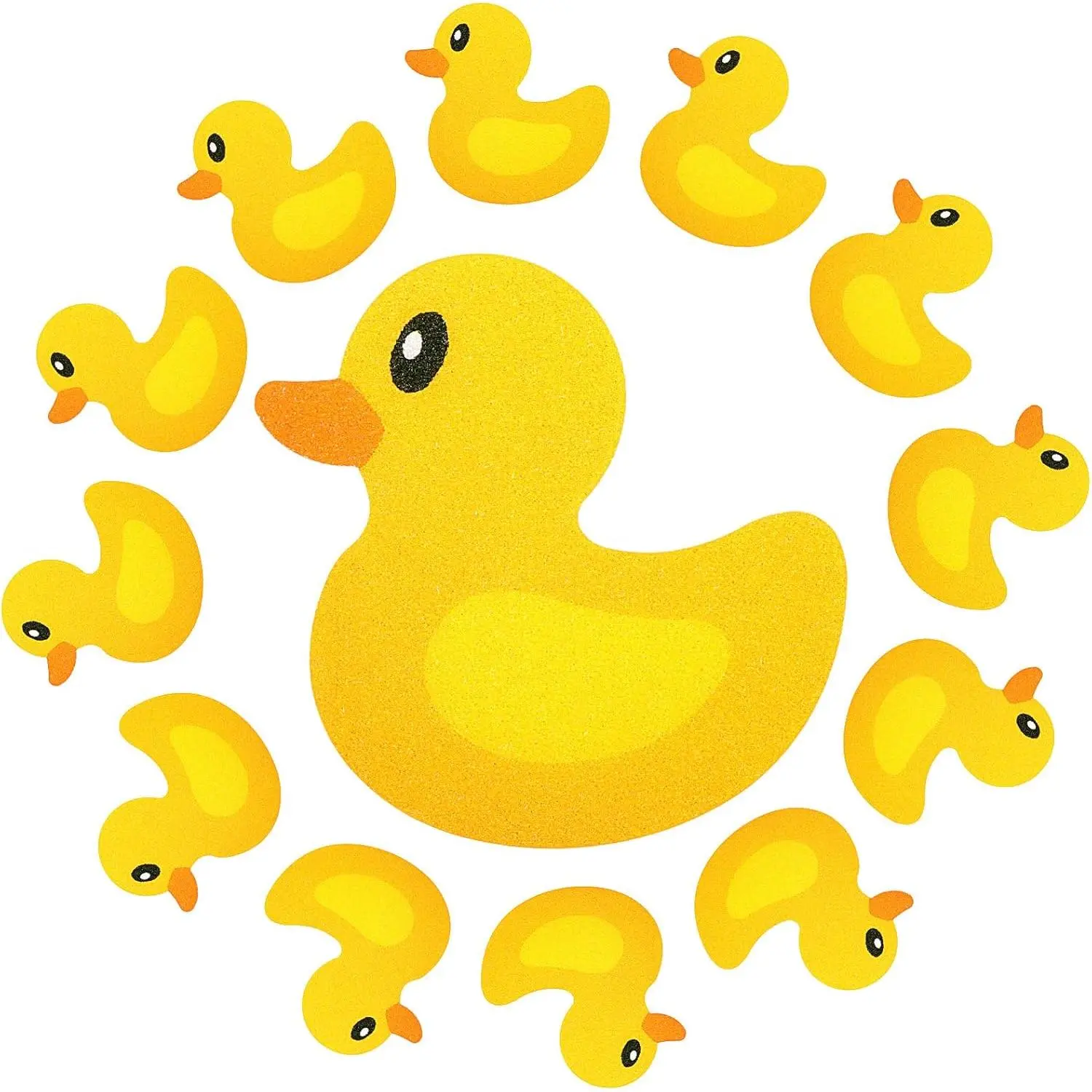 40 Pcs Non Slip Bathtub Stickers Anti Slip Decal Threads Rubber Duck Stickers Bathroom Anti Slip Stickers with Scraper for Bath Tub Shower Stairs Other Slippery Surfaces, 3.9" x 3.5" x 2.3"