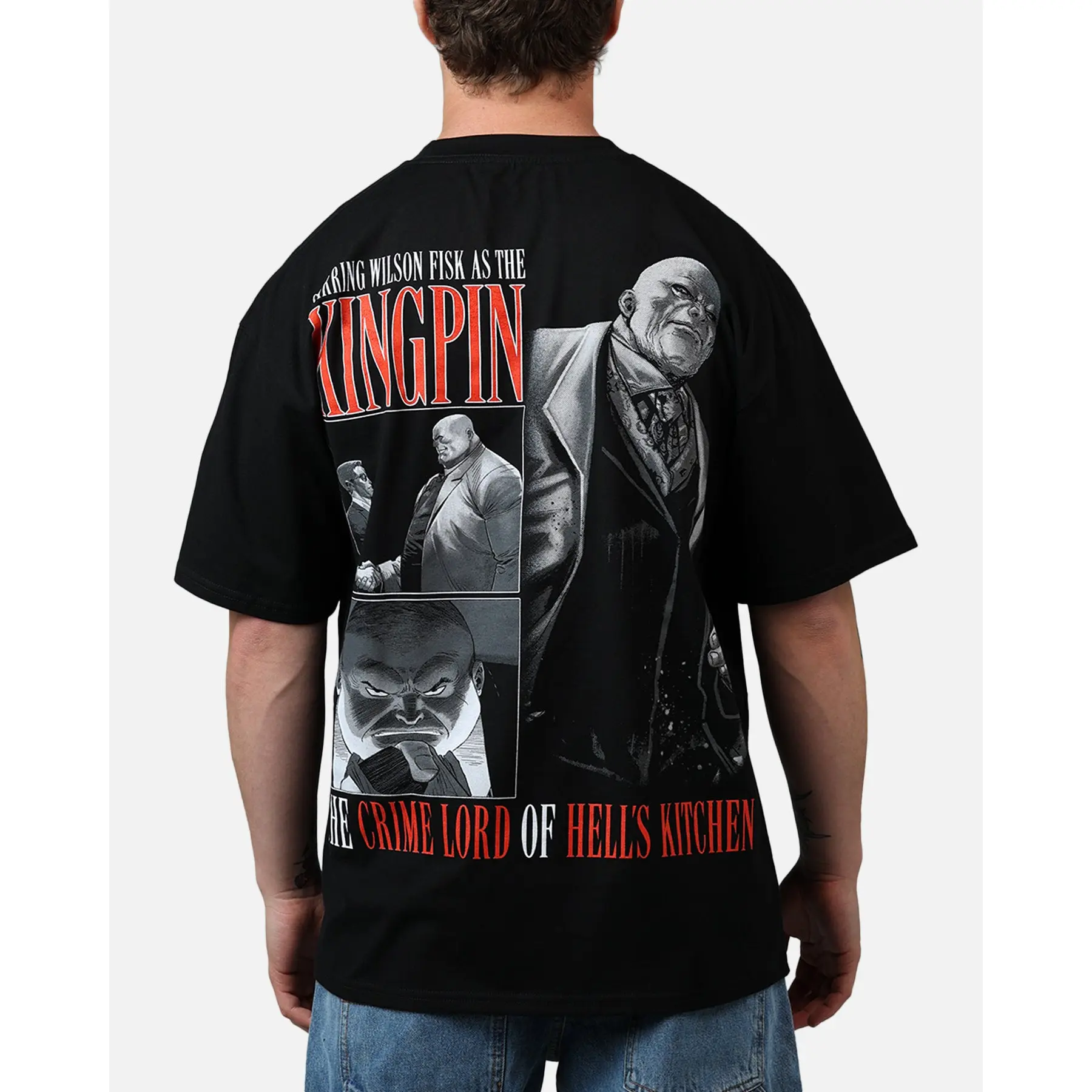 73Studio Marvel King Pin Vintage T-Shirt Black