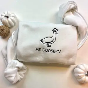 Me-Goosta Embroidered Sweatshirt Hoodie Menswear Sweaters Tops