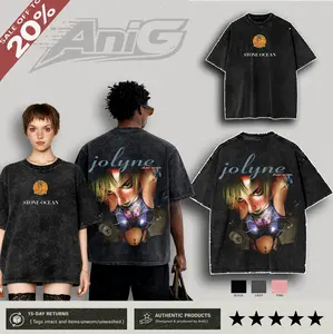 Jolyne Cujoh Stone Ocean Jojo Shirt, Hoodies, Sweatshirt Japanese Anime Double-Sided Print Washed JoJo Heavyweight Gift for Fans shirts men graphic tee Fabric Top Cotton