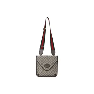 Pre-owned GUCCI canvas Crossbody Bags Neo Vintage GG Leather Crossbody Messenger Bag For Men