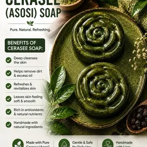 2 PCS Cerasse Soap, Natural Herbal Skincare Bar for Gentle Daily Cleansing Facial