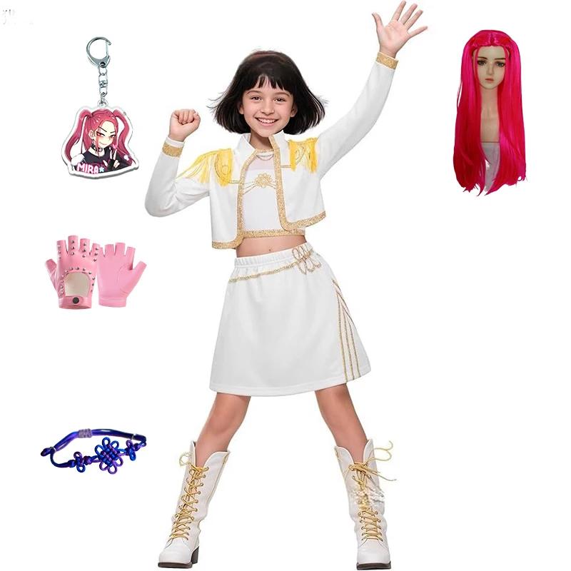 2026 Halloween Costume de Cosplay du film anime HUNTR/X KPOP, chasseurs de demons, Zoey Rumi Mira, uniforme de jeu de rôle Gifts