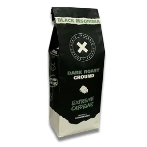 Black Insomnia Dark Roast Ground Coffee - The Strongest Coffee in the World - 1lb