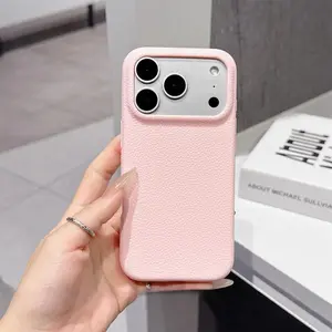 【Free Ship】Litchi Texture MagSafe Phone Case, Anti-Fingerprint & Comfortable Soft Touch, Large Camera Window Shockproof Cover, Wireless Charging Supported For iPhone 17Pro,17Pro Max,16,15,14,13