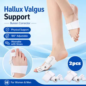 2pcs Bunion Corrector for Women Men, Big Toe Orthopedic Bunion Splint, Bunion Regulator/Brace, Adjustable, Soft-Comfort Hammer Toe Straightener Hammer Toe Corrector, Effective Bunion Pain Relief, for daily activities or while you sleep
