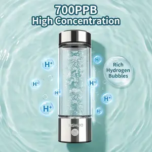 2025 Upgrade Hydrogen Water Bottle Portable Hydrogen Water Ionizer with Advanced SPE PEM Technology 420ml BPA Free for Office Travel Fitness & Everyday Hydration