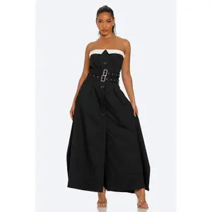 Chic Reinvented Trench Maxi Dress
