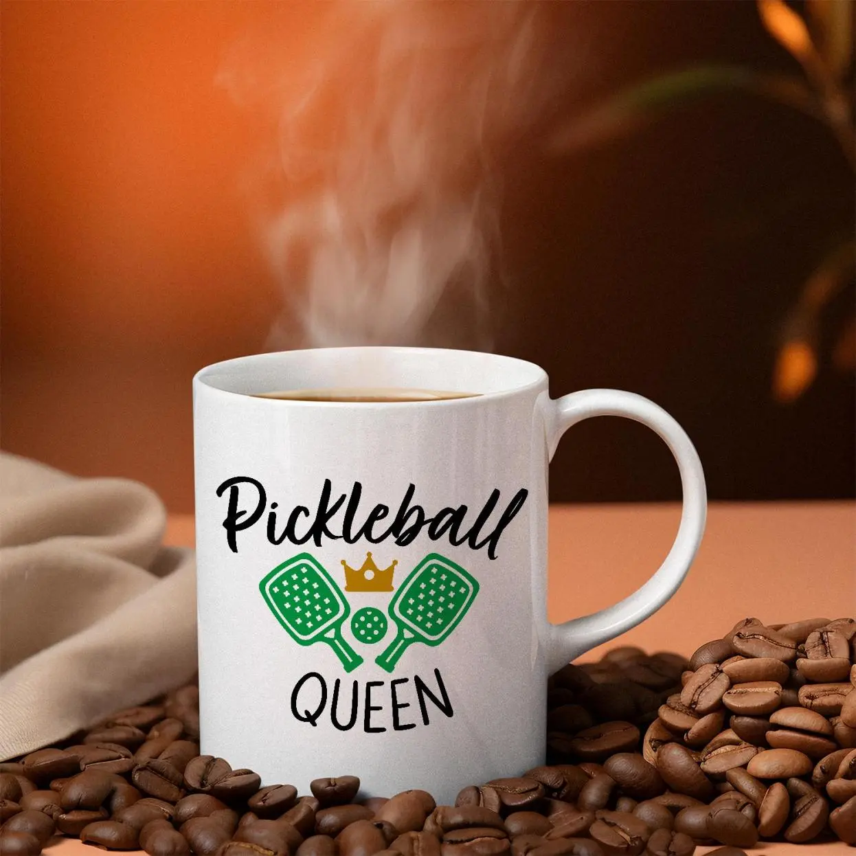 Pickleball Queen Coffee Mug, Pickle Ball Players Gift, Pickleball Coffee Cup, Xmas Gift,Coffee Mug for Pickleball Players,Queen's