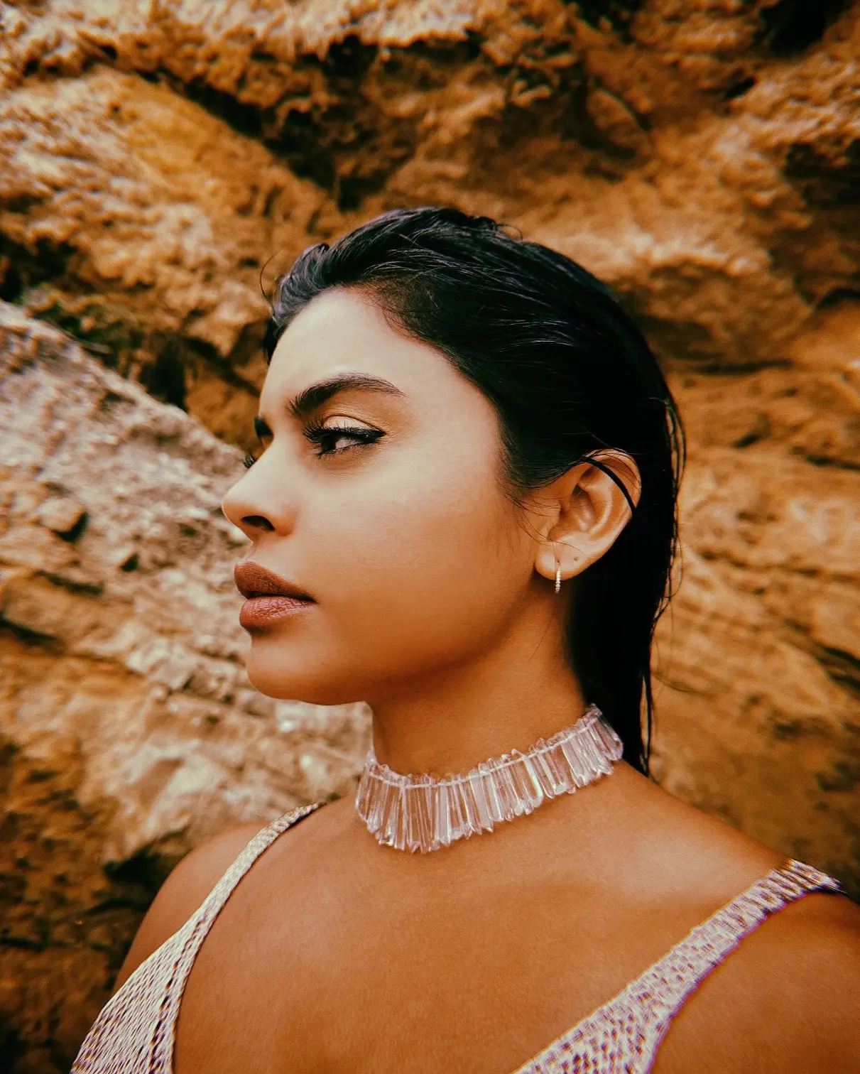 Handmade Unisex Quartz Necklace & Choker with All Seeing Eye Detail