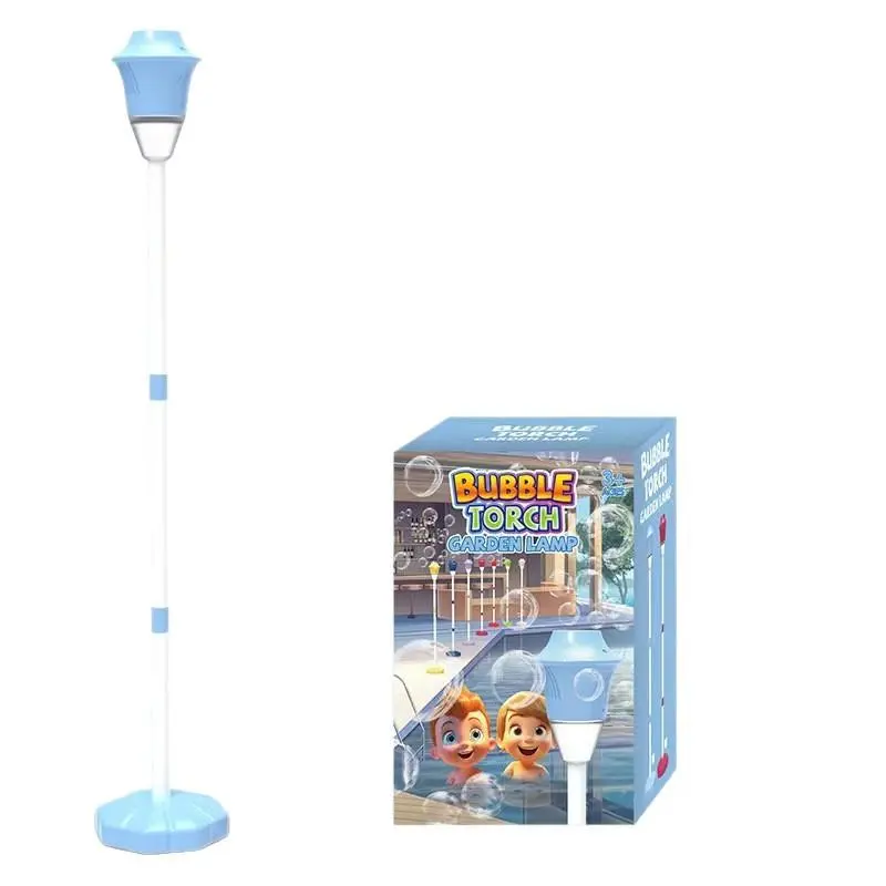 Compact Bubble Machine with Street Lamp Design, Automatic Music & Light Bubble Maker, Rechargeable Lithium Battery Outdoor Party Decor, Garden Bubble Blower for Kids Birthday, Wedding, Festival
