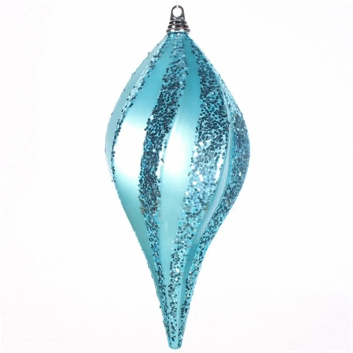 212 MAIN 8-in Teal Candy Glitter Swirl Drop Ornament, Candy-Themed Wall Hanging Decor for Home Decor Ornaments, Room Decoration Accents, Room Decoration Ornaments